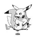 Pikachu drawning other pikachu tattoo design idea