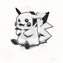 Pikachu drawning other pikachu tattoo design idea