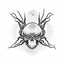 spider with skull tattoo design idea