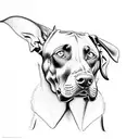 Doberman  tattoo design idea
