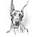 Doberman  tattoo design idea