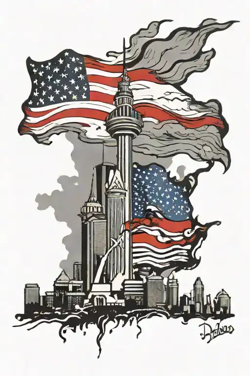 dallas skyline, Panama Flag, cross tattoo design idea