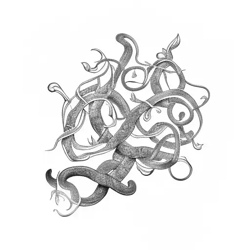 greek arm sleeve with the bicep being a ripped scroll with vines wrapped around the around. then near and on the forearm tattoo design idea