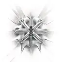 crown of thorns with a cross tattoo design idea