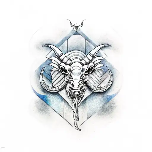 acuario y tauro  tattoo design idea