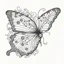 Butterfly semicolon  tattoo design idea