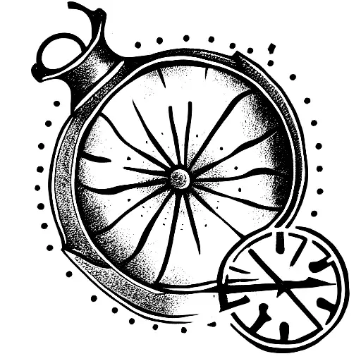 antique magical safe tattoo design idea