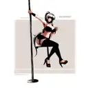 silverback gorilla on a stripper pole tattoo design idea