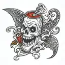 ghost with Diet Coke  tattoo design idea