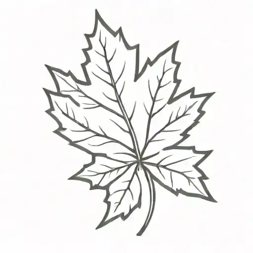 maple leaf with a french beret on top hat tattoo design idea