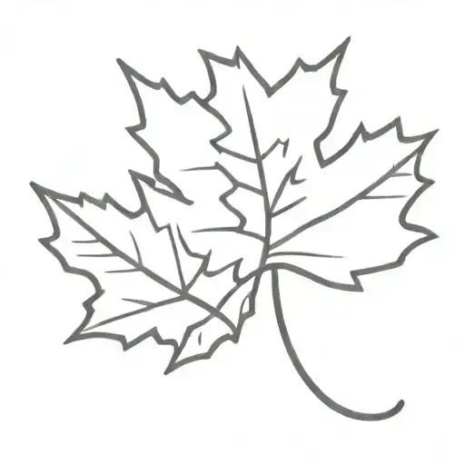 maple leaf with a french beret on top hat tattoo design idea