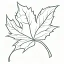 maple leaf with a beret on top hat tattoo design idea