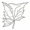 maple leaf with a beret on top hat tattoo design idea