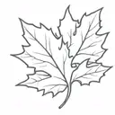 maple leaf tattoo design idea