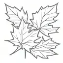 maple leaf tattoo design idea