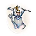 sikh warrior muscular tattoo design idea