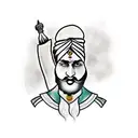 sikh warrior muscular tattoo design idea
