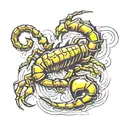 leo, scorpion, horoscope symbol tattoo design idea