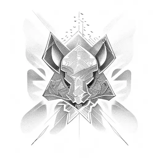 lights rays tattoo design idea