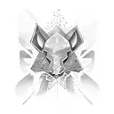 lights rays tattoo design idea