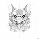 lights rays tattoo design idea