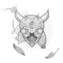 lights rays tattoo design idea