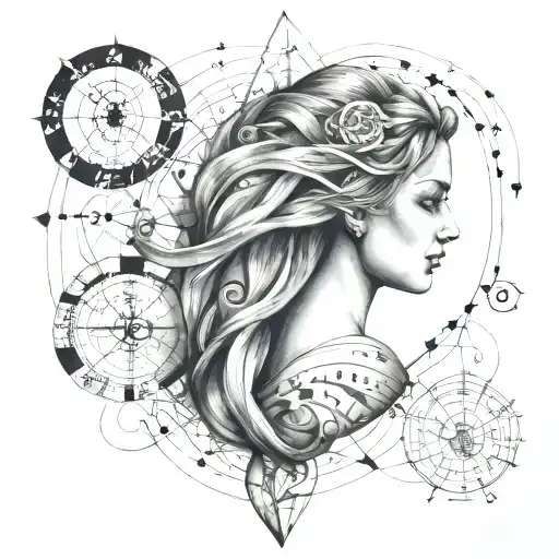 wife and children, Aquarius, Pisces, Gemini, cancer architect, mathematical formulas tattoo design idea