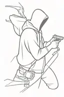 something symbolizing theft or robbery scene tattoo design idea