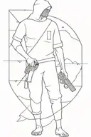 something symbolizing theft or robbery scene tattoo design idea