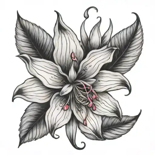Fuschia Flower tattoo design idea