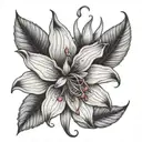Fuschia Flower tattoo design idea