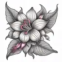 Fuschia Flower tattoo design idea
