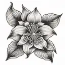 Fuschia Flower tattoo design idea
