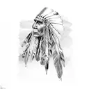 red indian tattoo design idea