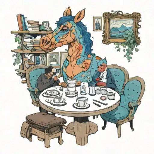 bojack horseman: the view from halfway down tattoo design idea