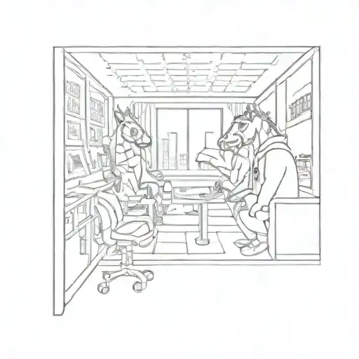 bojack horseman: the view from halfway down tattoo design idea