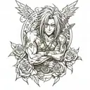 jhonny silverhand  tattoo design idea