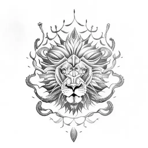 create half leg sleeve with seaweed, scallops, blue crab and lion fish tattoo design idea