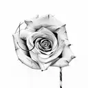 Barbed Wire and rose tattoo design idea