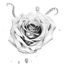 Barbed Wire and rose tattoo design idea