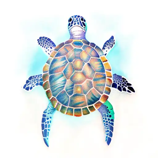 sea turtle tattoo design idea