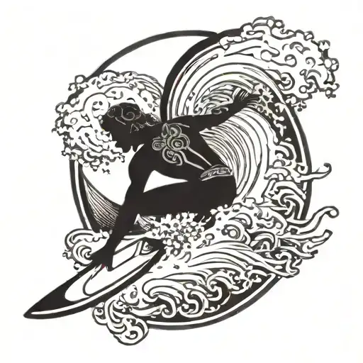 Surf the Kali Yuga tattoo design idea