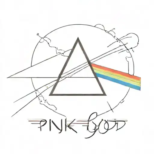 pink floyd dark side with my grandfathers name written tattoo design idea