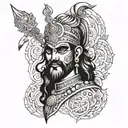 mahabharat warrior karna tattoo design idea