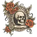 headstone tattoo design idea