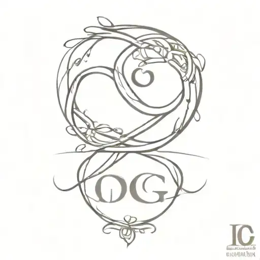 infinity symbol tattoo, for a couple, D and G initials, 25.01.2020 marriage date tattoo design idea