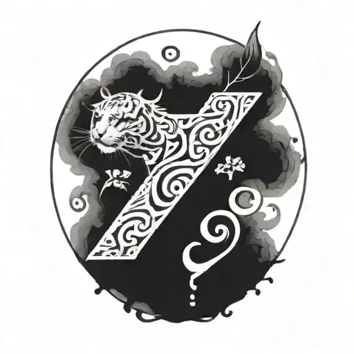 number 9, solitude, experience, growth, balance  tattoo design idea