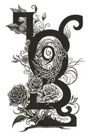 number 9, solitude, experience, growth, balance  tattoo design idea