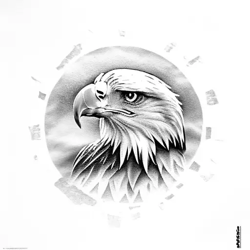 realistic eagle the earth tattoo design idea