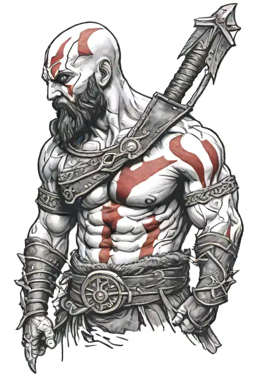 kratos god of war tattoo design idea